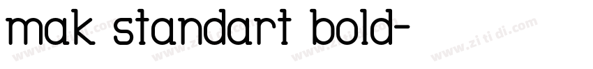 mak standart bold字体转换